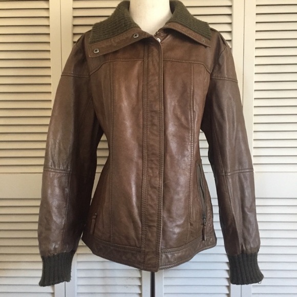 Eddie Bauer leather bomber jacket - Picture 1 of 8